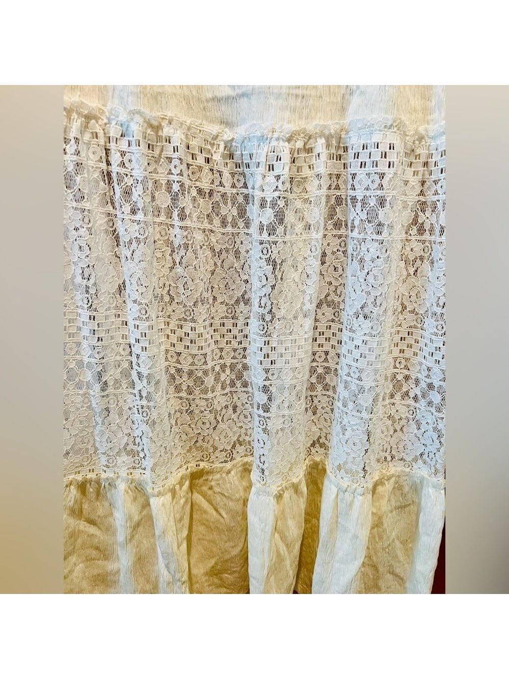 POL Sleeveless Cream Lace Dress - Picture 2 of 7